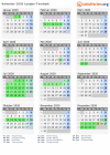 Kalender 2020 mit Ferien und Feiertagen Lyngby-Taarbæk