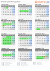 Kalender 2020 mit Ferien und Feiertagen Mariagerfjord