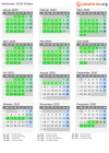 Kalender 2020 mit Ferien und Feiertagen Odder