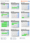 Kalender 2020 mit Ferien und Feiertagen Rebild