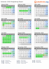 Kalender 2020 mit Ferien und Feiertagen Ringkøbing-Skjern
