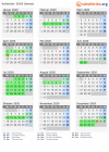 Kalender 2020 mit Ferien und Feiertagen Samsø