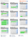 Kalender 2020 mit Ferien und Feiertagen Stevns