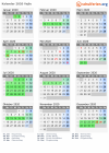 Kalender 2020 mit Ferien und Feiertagen Vejle