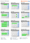 Kalender 2020 mit Ferien und Feiertagen Berlin