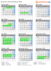 Kalender 2020 mit Ferien und Feiertagen Rheinland-Pfalz