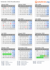 Kalender 2020 mit Ferien und Feiertagen Nordkarelien
