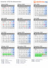 Kalender 2020 mit Ferien und Feiertagen Nordösterbotten