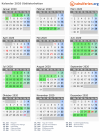 Kalender 2020 mit Ferien und Feiertagen Südösterbotten
