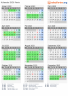 Kalender 2020 mit Ferien und Feiertagen Paris