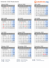 Kalender 2020 mit Ferien und Feiertagen Niederlande