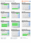 Kalender 2020 mit Ferien und Feiertagen Nordbrabant (süd)