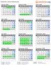 Kalender 2020 mit Ferien und Feiertagen Südholland