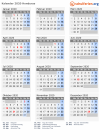 Kalender 2020 mit Ferien und Feiertagen Honduras
