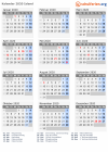 Kalender 2020 mit Ferien und Feiertagen Island
