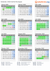 Kalender 2020 mit Ferien und Feiertagen Emilia-Romagna