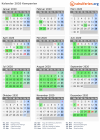 Kalender 2020 mit Ferien und Feiertagen Kampanien