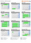 Kalender 2020 mit Ferien und Feiertagen Venetien
