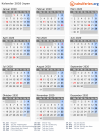 Kalender 2020 mit Ferien und Feiertagen Japan