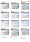 Kalender 2020 mit Ferien und Feiertagen Jemen
