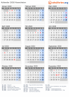 Kalender 2020 mit Ferien und Feiertagen Kasachstan