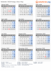 Kalender 2020 mit Ferien und Feiertagen Kongo, Dem. Rep.