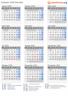 Kalender 2020 mit Ferien und Feiertagen Marokko