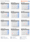 Kalender 2020 mit Ferien und Feiertagen Mexiko