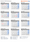 Kalender 2020 mit Ferien und Feiertagen Montenegro