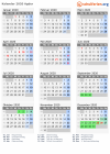 Kalender 2020 mit Ferien und Feiertagen Agder