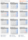 Kalender 2020 mit Ferien und Feiertagen Norwegen