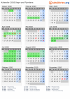 Kalender 2020 mit Ferien und Feiertagen Sogn und Fjordane
