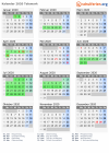 Kalender 2020 mit Ferien und Feiertagen Telemark