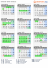 Kalender 2020 mit Ferien und Feiertagen Salzburg