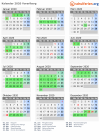 Kalender 2020 mit Ferien und Feiertagen Vorarlberg