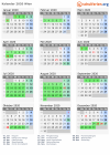 Kalender 2020 mit Ferien und Feiertagen Wien