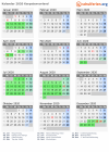 Kalender 2020 mit Ferien und Feiertagen Karpatenvorland