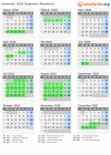 Kalender 2020 mit Ferien und Feiertagen Kujawien-Pommern