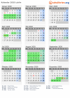 Kalender 2020 mit Ferien und Feiertagen Lublin
