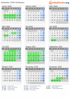 Kalender 2020 mit Ferien und Feiertagen Schlesien