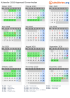 Kalender 2020 mit Ferien und Feiertagen Appenzell Innerrhoden