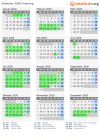Kalender 2020 mit Ferien und Feiertagen Freiburg