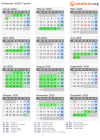 Kalender 2020 mit Ferien und Feiertagen Tessin