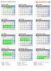 Kalender 2020 mit Ferien und Feiertagen Zürich