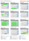 Kalender 2020 mit Ferien und Feiertagen Žilinský kraj