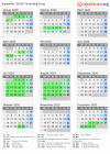 Kalender 2020 mit Ferien und Feiertagen Trnavský kraj