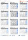 Kalender 2020 mit Ferien und Feiertagen Tadschikistan