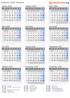 Kalender 2020 mit Ferien und Feiertagen Tansania