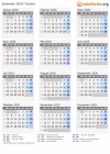 Kalender 2020 mit Ferien und Feiertagen Tschad