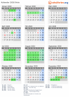 Kalender 2020 mit Ferien und Feiertagen Brüx